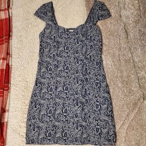 Blue floral free people mini dress size small